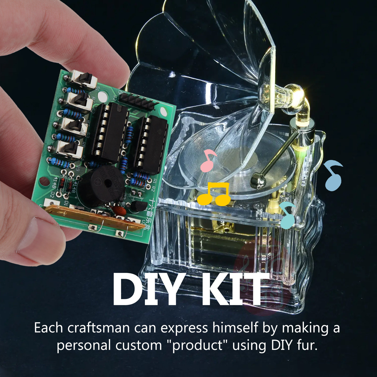 Diy Electronics Box - مجموعة واحدة من مكونات صندوق الموسيقى