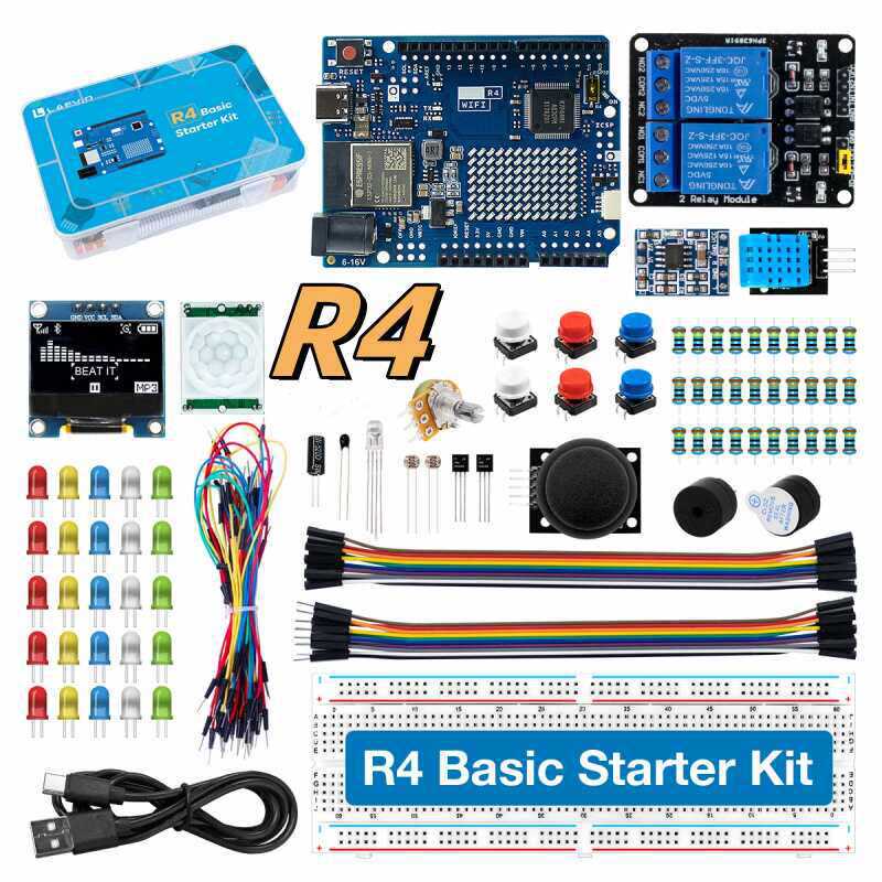 Diy Electronics Project Kit - مجموعة أدوات تطوير UNO R4 المتوافقة