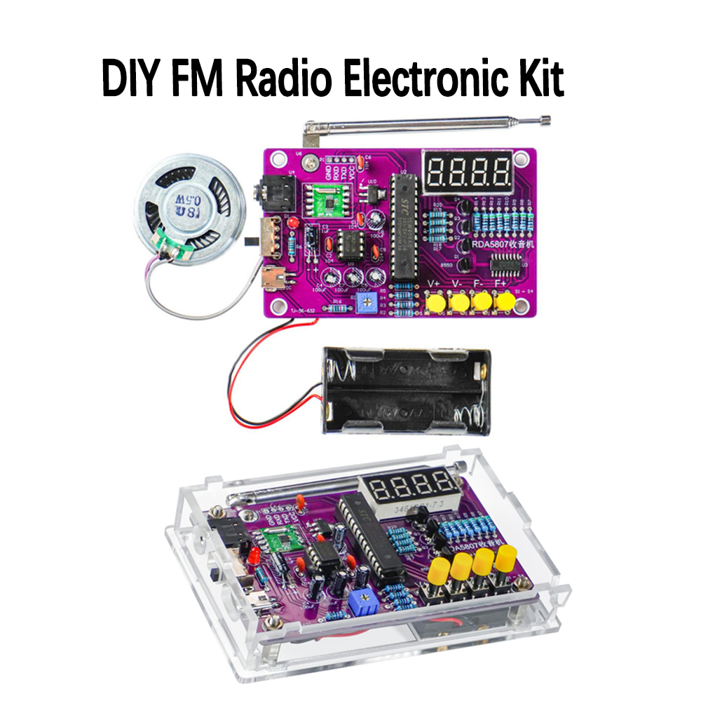 طقم راديو FM إلكتروني للتركيب  - مراجعة Diy Electronics Project Kit وسعره