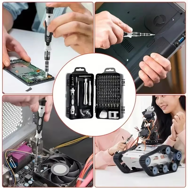 طقم مفكات دقيقة 115 في 1 مع رؤ - مراجعة Diy Electronics Project Kit وسعره
